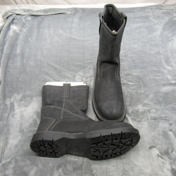 Herman Survivors Work Boots Mens 14 Black Leather Steel‎ Toe Anti Fatigue NEW main image 13